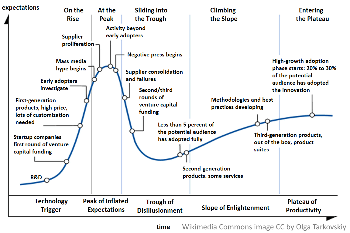Hype Cycle graph (Wiki Commons)